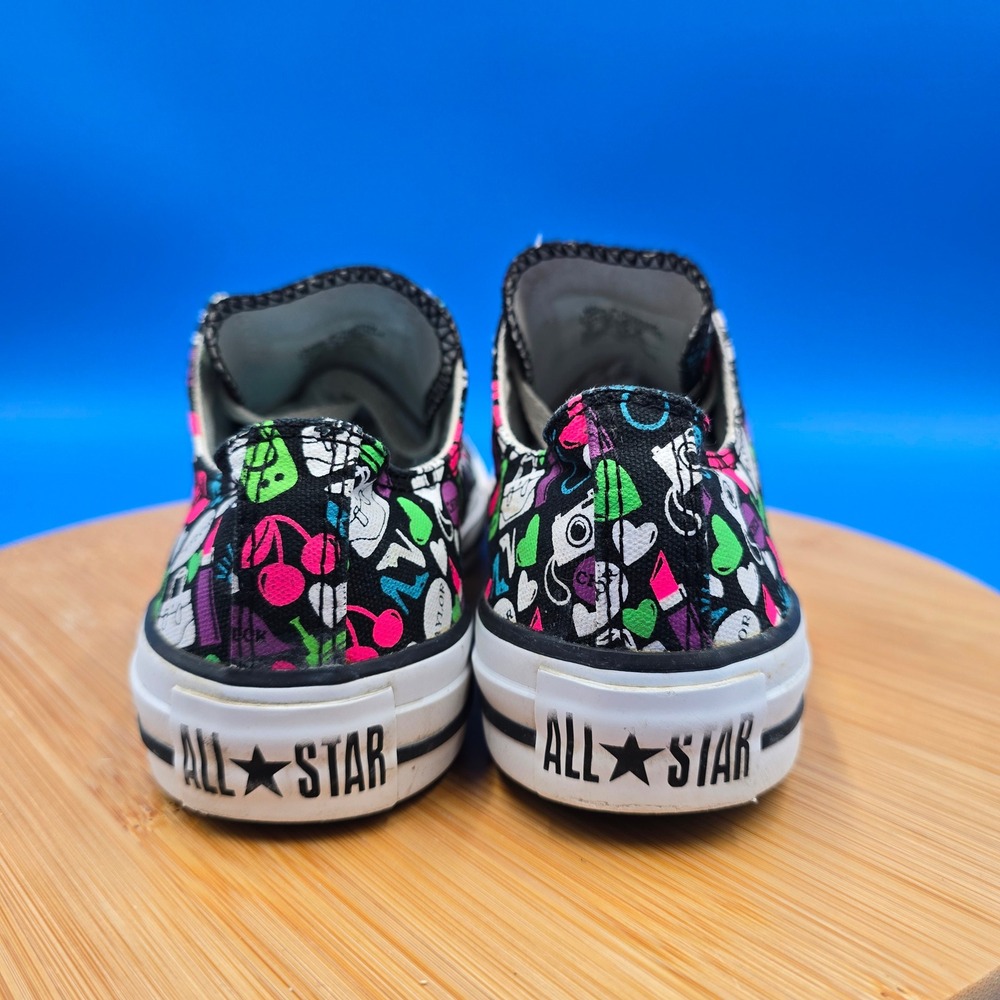 Converse Chuck Taylor All Star Low Top Doodle Print Neon Sneakers Womens Size 6 - Picture 5 of 8